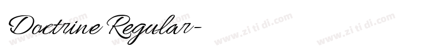 Doctrine Regular字体转换
